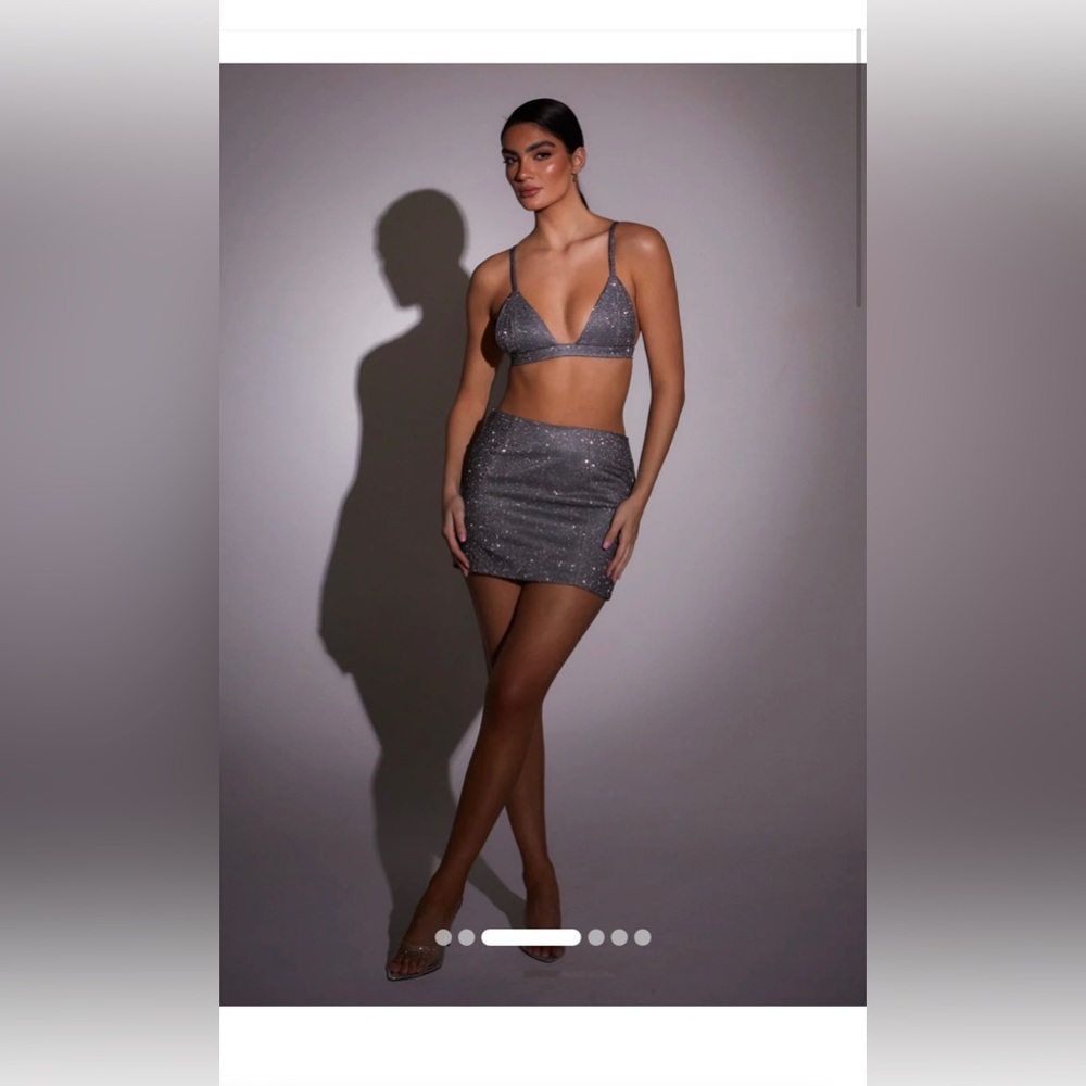 GREY SLOANE SKIRT - SLA THE LABEL